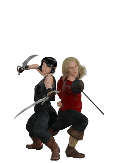 Cilla and Grover, characters from the Heroes, Inc. Series