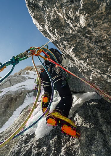 goulotte claire Chazal glacier d'argentière 