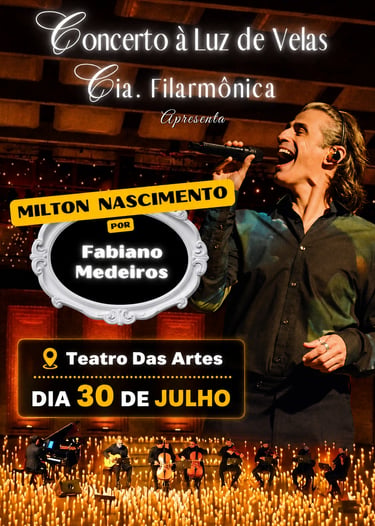 Concerto à Luz de Velas com Fabiano Medeiros cantando Milton Nascimento e Clube da Esquina