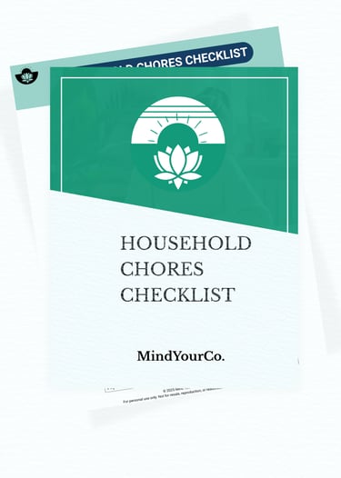 household chores checklist mockup cover