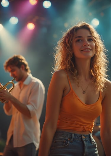 Sadie and the musician, by Ophelio