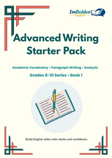 Advanced Writing Starter Pack cover for Grades 8–10