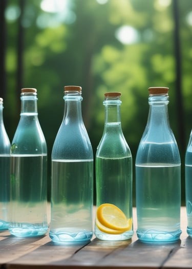 A collection of natural soy candles lit softly in a calm room.