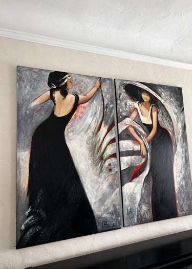 Art On Display of images in black white and light Online Gallery Figurative paintings by Maya Britan