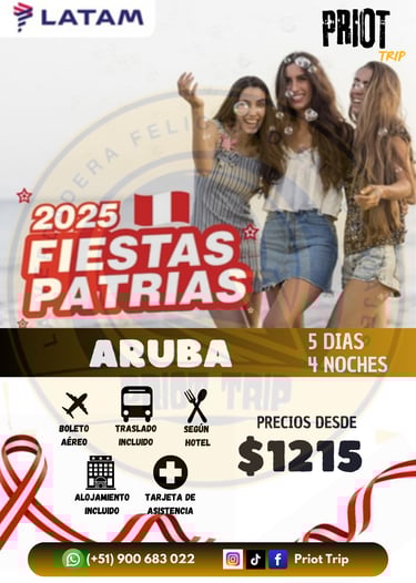 VIAJA A ARUBA DESDE LIMA EN SEMANA SANTA 2025