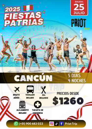 VIAJA A CANCUN DESDE LIMA EN FIESTAS PATRIAS 2025