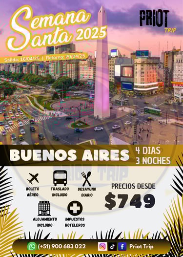 VIAJA A BUENOS AIRES DESDE LIMA PERU EN SEMANA SANTA