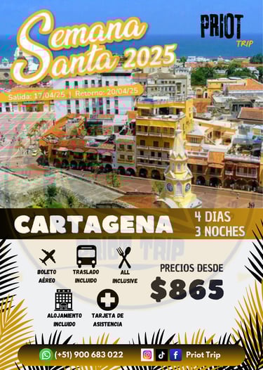 VIAJA DESDE LIMA PERU A CARTAGENA EN SEMANA SANTA