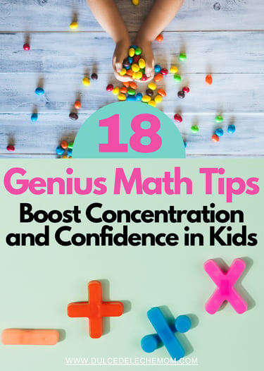 Genius Math Tips  Cover colorfull beads and little hands