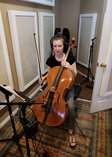 Sarah Chaffee plays cello