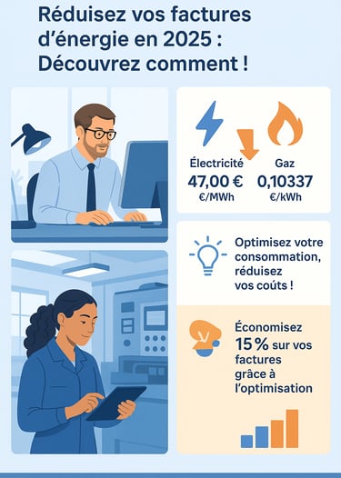 image explicative prix du gaz et électricite pour les pro économie 15% minimum