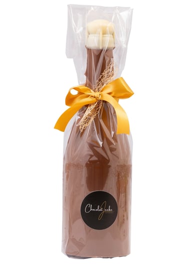 Chocolade champagne fles