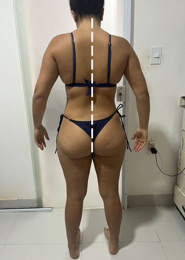 mulher com postura correta