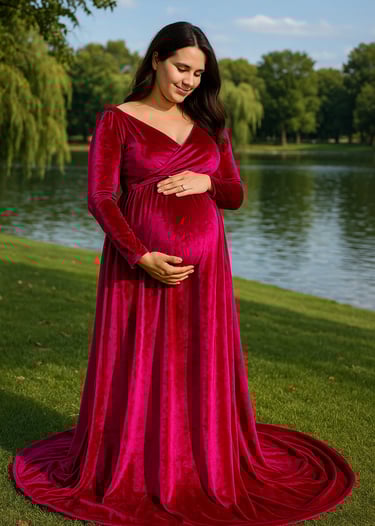 Vestido de maternidad vino