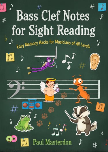 Bass clef learning book