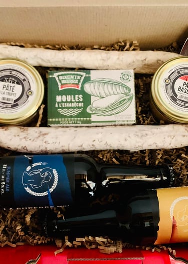 coffret charcuterie, vin et conserves
