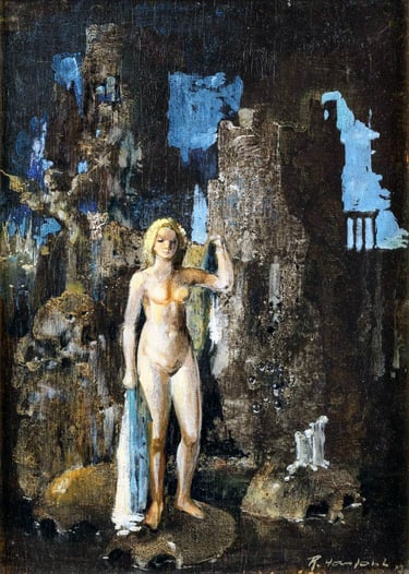 Tableau de René Hansoul "L'hymne à la beauté"