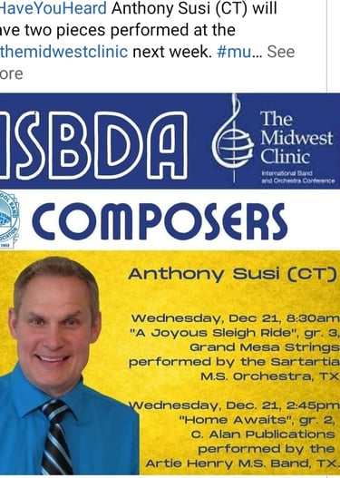 Anthony Susi's music at Midwest Clinic.