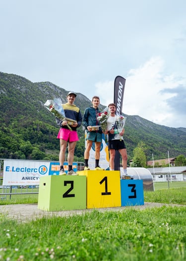 podium de la course Roi du mont a thones 