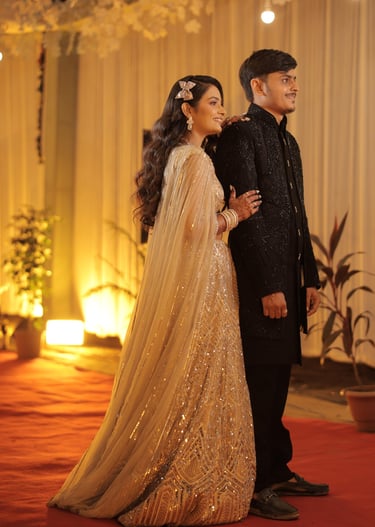 best couple photography with reception function r&d bridal makeup studio and salon vadodara