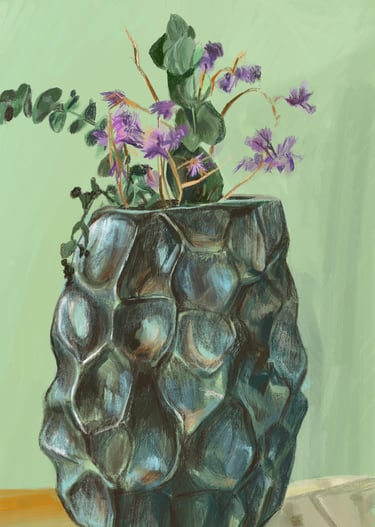 Hotel vase - digital postcard