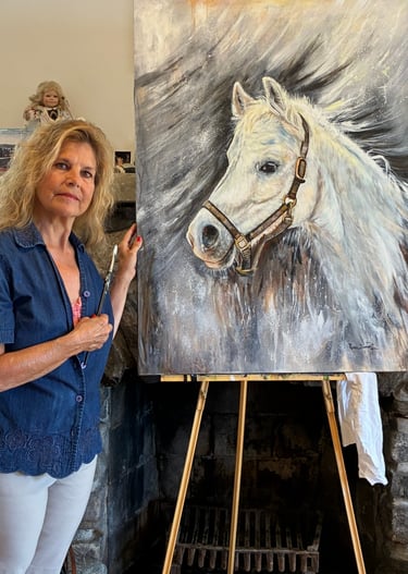 Equine portraits custom oil paintings