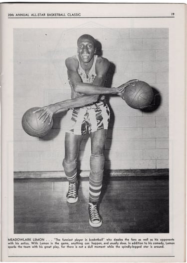 Meadowlark Lemon photograph in All-Star Basketball Classic Chicago 1959 Game