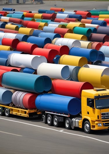 A team of men and women loading tools into a pickup truck with a flatbed trailer.