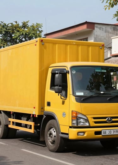 Packers and movers truck loading household goods at home in Chandigarh