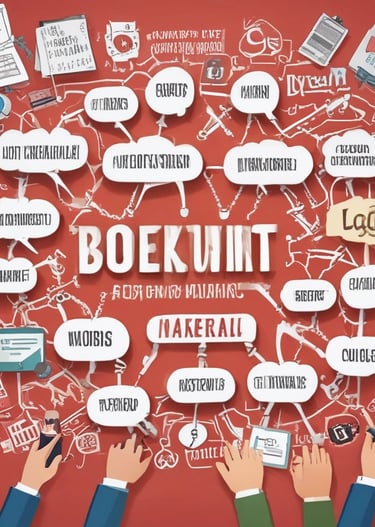 Close-up of hands typing on a keyboard with SEO strategy notes nearby.