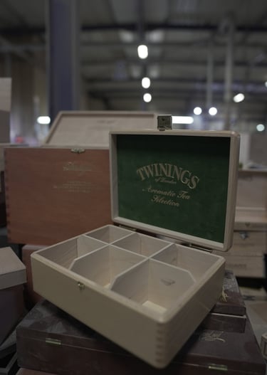 a box with velvet on the iside lid