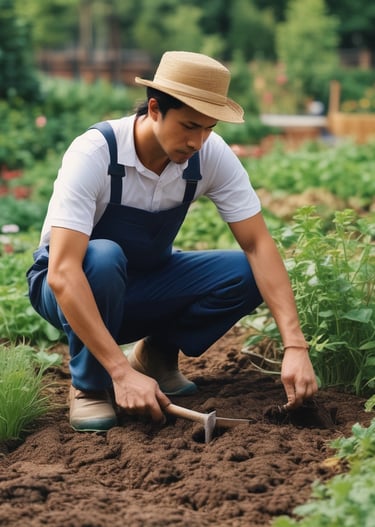 A vibrant backyard garden transformed with fresh greenery and flowers.