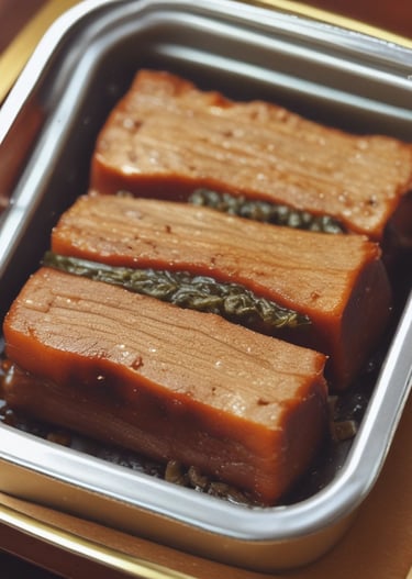 Close-up of a colorful menu plate with two meats, vegetables, and rice.