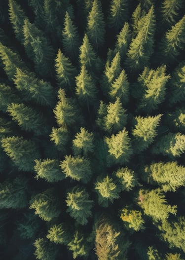 Close-up of fresh green leaves with morning dew glistening.