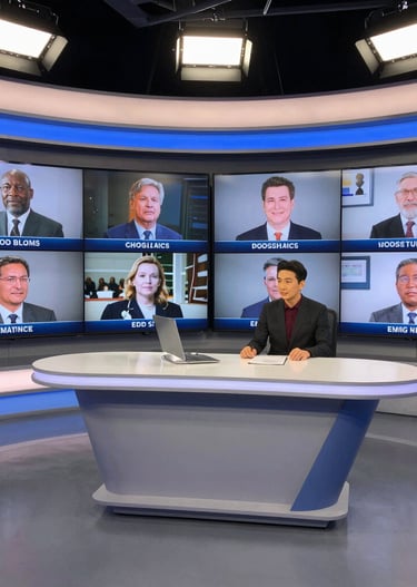 A large advertising billboard is mounted on the side of a gray, modern high-rise building. The ad features a white horse rearing on its hind legs against a dark, ornate background. Text on the billboard includes the words 'WINFIELD' and 'A WORLD APART', with additional text and contact details in smaller fonts. The building's facade has a grid-like pattern, and there are trees and more skyscrapers visible in the vicinity.