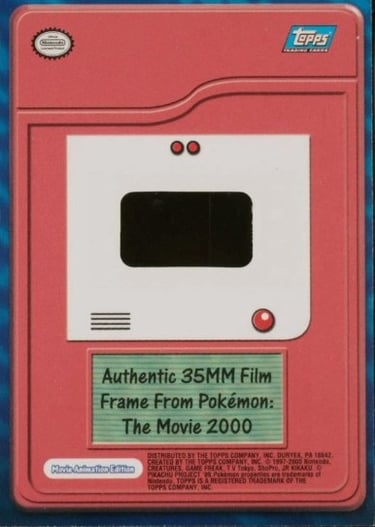 Authantic Film Frame Topps Pokémon The Movie 2000 back