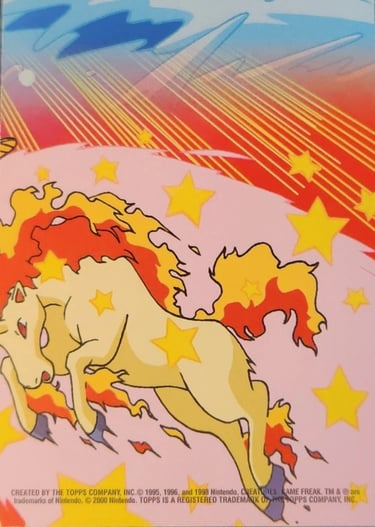 Stick ons 1 of 10 Wartortle Topps Pokémon series 2 US back