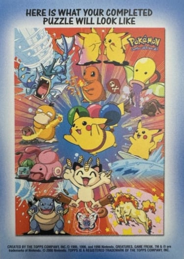 Stick ons 9 of 10 Ratata Topps Pokémon series 2 US back