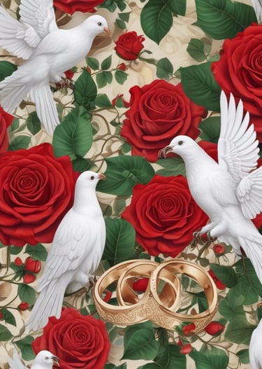 A couple is embracing and kissing in front of a large wooden cross set against a scenic landscape. They appear to be partaking in a wedding ceremony on a grassy hilltop. Behind the couple, an officiant is present, dressed in dark clothing. The background features rolling hills and a vast open sky, captured in black and white.