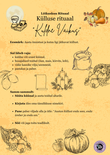 Lõikuskuu Rituaal Külluse Rituaal Soul Sisters Tarot