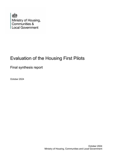 Evaluation of the Housing First Pilots: Final Synthesis Report