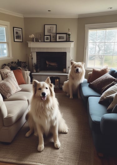 Smiling homeowner shaking hands with a friendly service provider.