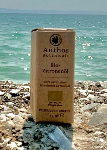 a box of bio lemon essential oil