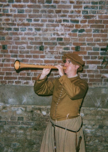 Michael Lawlor playing shawm