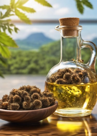 a hand touching a bottle of essential oils