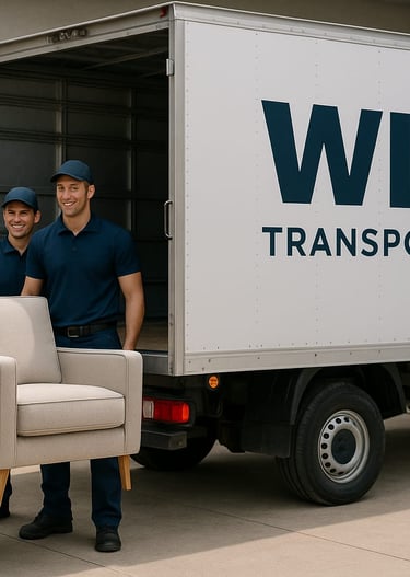 Caminhão baú para mudanças em Campinas - WLC Transportes