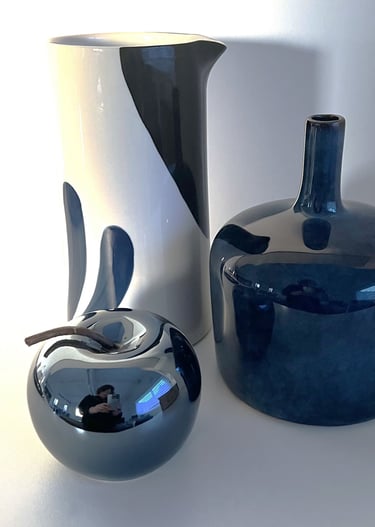 décoration intérieure avec céramique coloris blanc et bleu