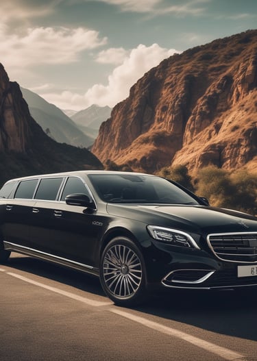 A professional driver assisting pilgrims with their luggage.