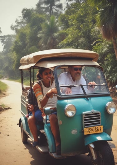 A happy family enjoying a road trip in a comfortable rental car.