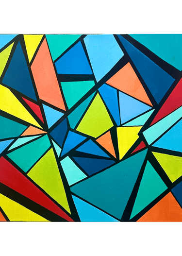 Vibrant Geometric Modern artwork by Frankie Cervantes | Art by Frankie